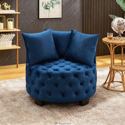 Chaise d'appoint contemporaine rembourrée et capitonnée