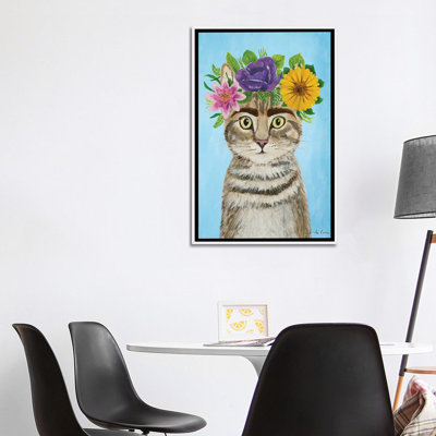 " Frida Kahlo Cat Blue " by Coco De Paris