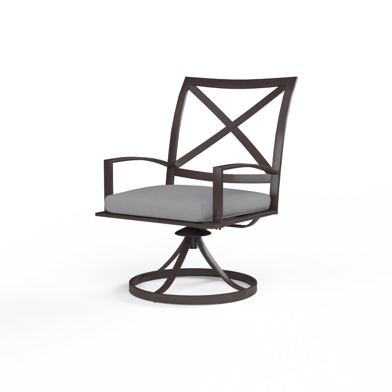 La Jolla Outdoor Dining Armchair, Canvas Granite Sunbrella®