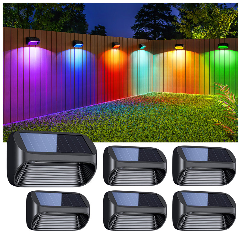 Multicolor Low Voltage Solar Powered LED Step Light Kit