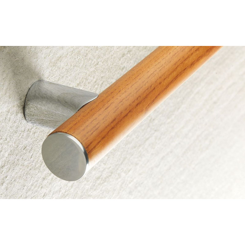 Barre d'appui en bois de frêne véritable, L 27,63 po