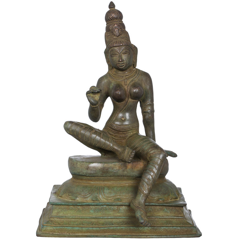 Devi Uma assis, Super antique, H 14 po x l 10 po x P 8 po