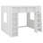 Space-Saving Wooden Loft Bed With Built-In Shelves-329945827