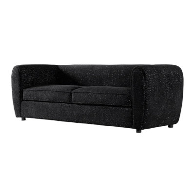 87" W Contemporary Sofa, Black