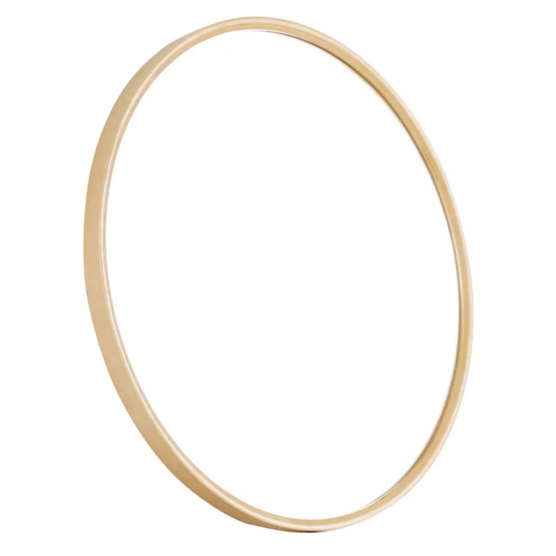 Bali Round Metal Modern Wall Mirror, Black, 60" x 60"