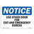 Use Other Door for Exit and Emergency Egress Sign