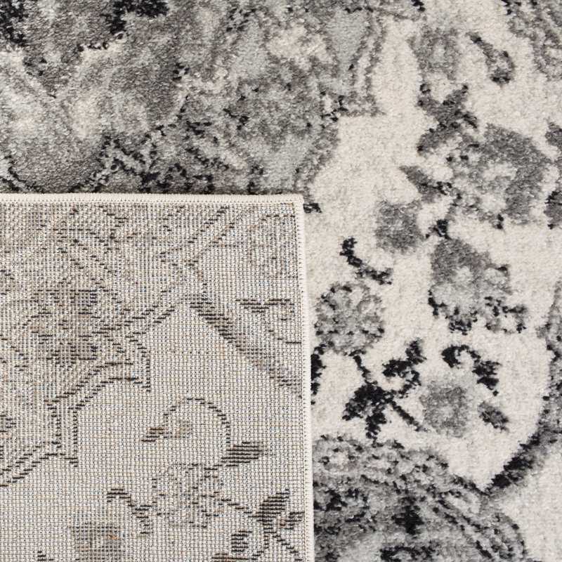 Tapis oriental crème/argenté Barefield, Rectangle 3' x 5'