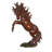Large Rearing Horse Red Finished Bronze Statue -  Size: 34"L x 21"W x 46"H. 