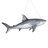 Great White Shark Ceiling Mount Trophy Statue