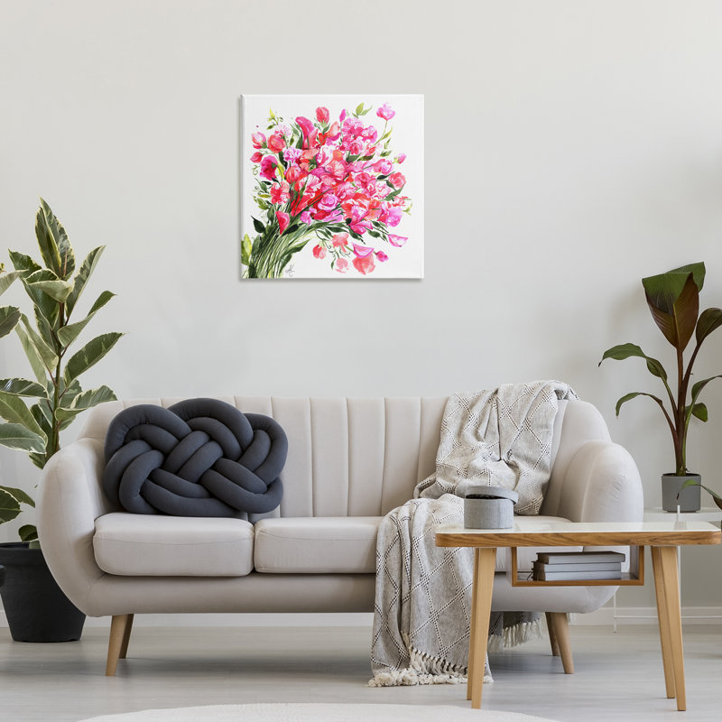 Art mural sur toile Sweet Pea Bouquet par Alexandria Gilbert Kincaid, H 24 po x l 24 po