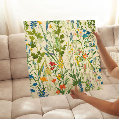 «Botanical Wildflowers in Spring XI Cottage», reproduction d'art non encadrée
