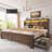 Farmhouse Storage Bed Frame With Headboard & Led Light & Usb, 4 Drawers Under Bed, Built In Charging Station, No Noise, No Box Spring Needed-1401402804-1401402806