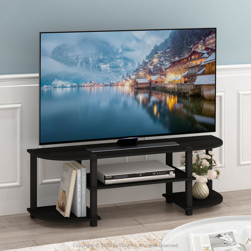 Meuble télé pour téléviseur de 50 po ou moins Sarwa, Espresso / Noir