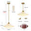 Luminaire suspendu Mid-Century doré nordique-493658