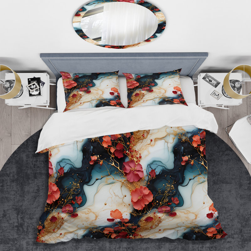 Ensemble de housse de couette Enchanted, Housse de couette pour grand lit et 2 taies décor