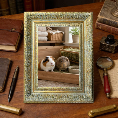 Cadre photo sophistiqué doré antique 1PC pour photos 8 po x 10 po et présentation de photos de mariage