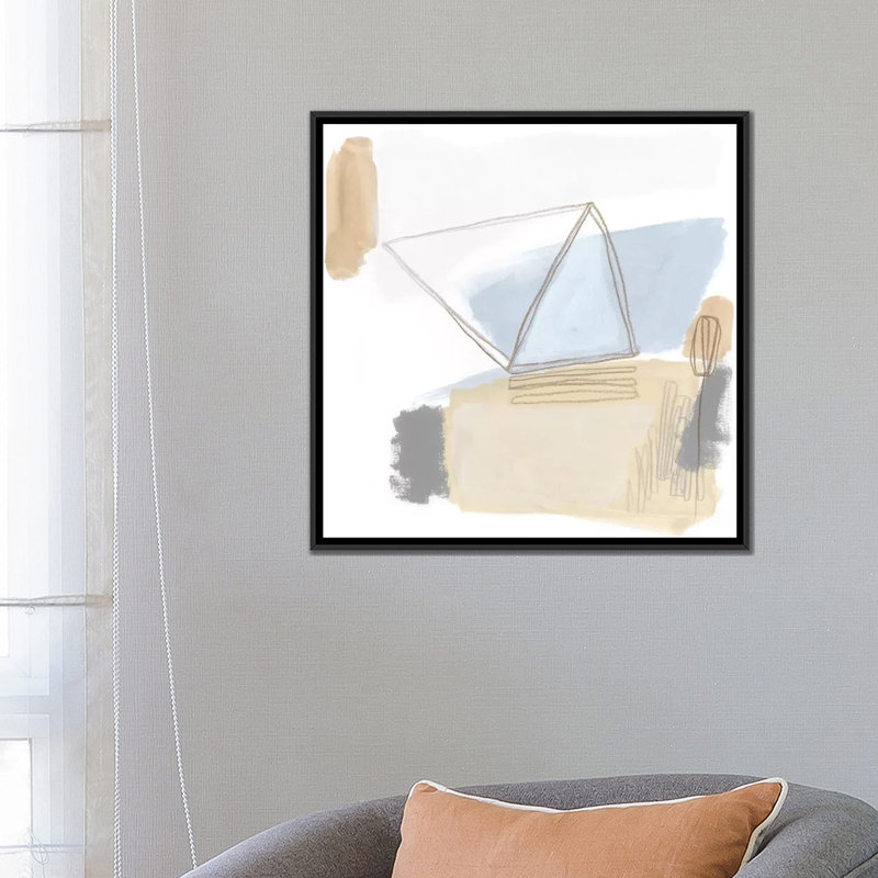 « overture vi », impression sur toile, H 18 po x l 18 po x P 1,5 po, Toile avec cadre noir, Pas de tapis