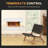 32" Electric Fireplace Heater with Mantel, Remote Control, White