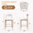Velora 2 Pieces Modern Bar Stool, Upholstered Bar Chair With Wood Grain Metal Legs-1587531884