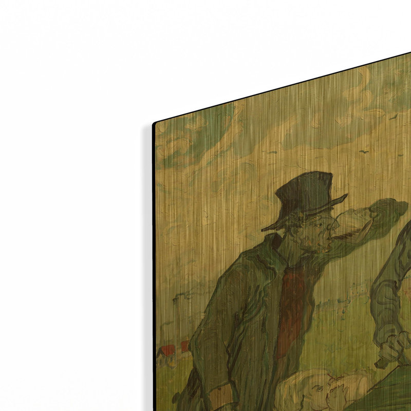 «The Drinkers» par Vincent Van Gogh, art mural en métal doré, 24 po x 16 po, 24 po x 16 po