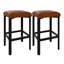 Ensemble de 2 tabourets de bar 24 po avec revêtement en similicuir épais pour îlot de cuisine-601387761-601387765-601387766