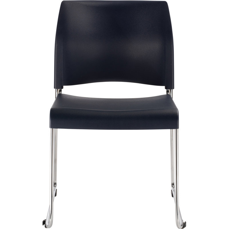 Navy Metal and Plastic Stacking Cafetorium Chair