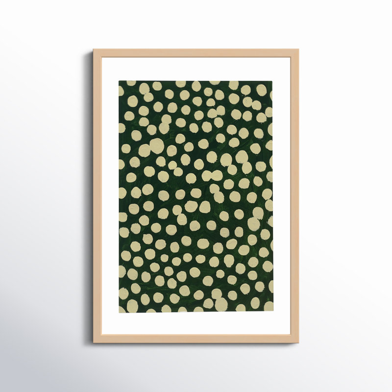 Lichen On Winter Green Painting by Michela Sorrentino, 30" H x 21" W x 1.25" D, Brown