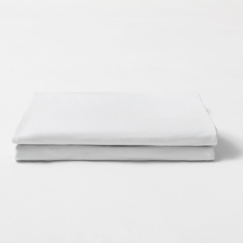 Barossa Design Extra Soft Jersey Knit Pillowcase, King Pillow Case, White
