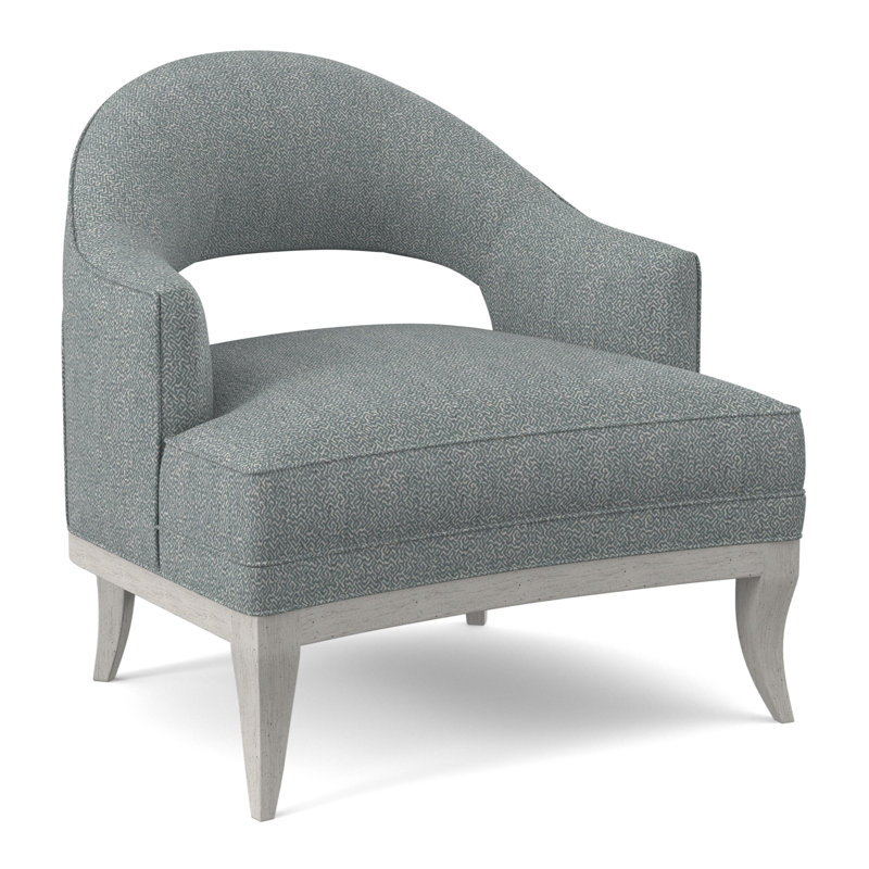 Fauteuil Mariposa, Bisque, Mélange de polyester Maya cyan