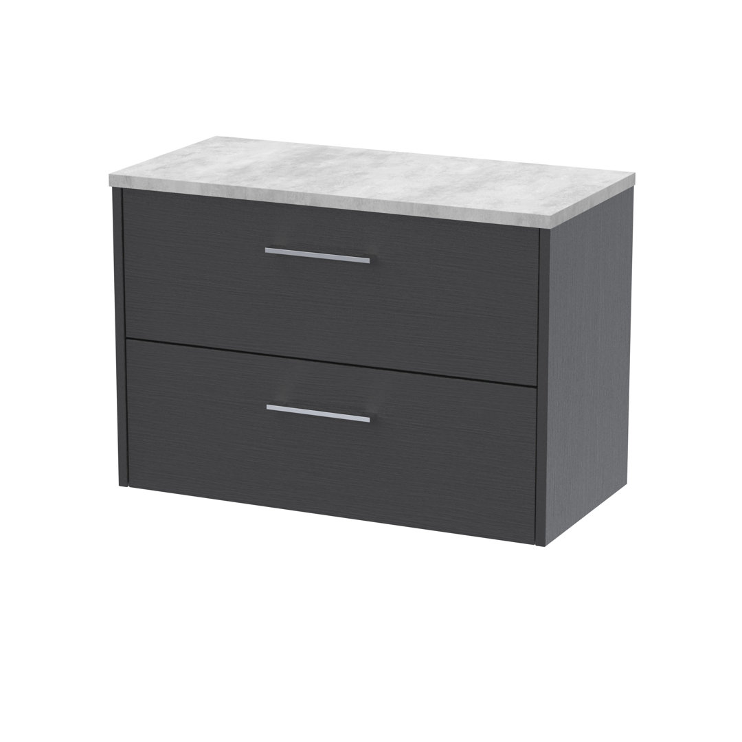Juno 800mm Wall Hung Single Vanity Unit with Worktop