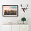 Burj Khalifa Dubai Skyline Painting - Single Picture Frame Print on MDF-56634615-56634620