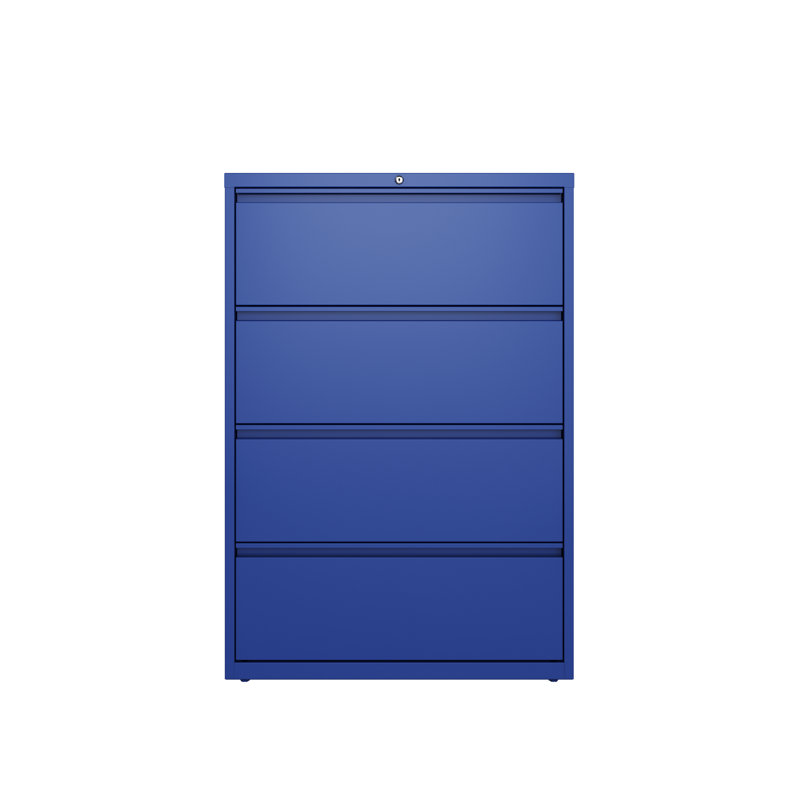 Classeur latéral 4 tiroirs Harietta, bleu