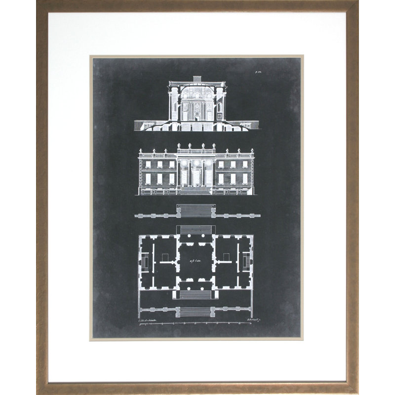 Graphic Building And Plan IV Print by Gibbs