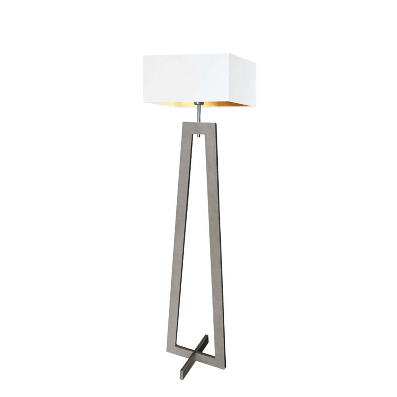 Aissatou 138cm Column Floor Lamp, White, Grey