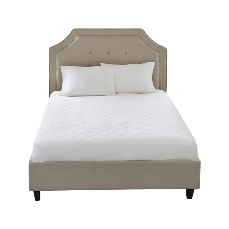 Protège-matelas matelassé en coton percale blanc matelassé, Simple