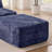 Kapellen 37.4‘’Upholstered Flannel Ottoman Cloud Ottoman For Boneless Couch In A Box, Single Ottoman Modular Part For Sectional Sofa-118032404