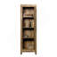 Armoire de rangement étroite, finition brune