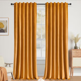Ike Velvet Blackout Curtain Pair,70%-85% Blackout Drapes