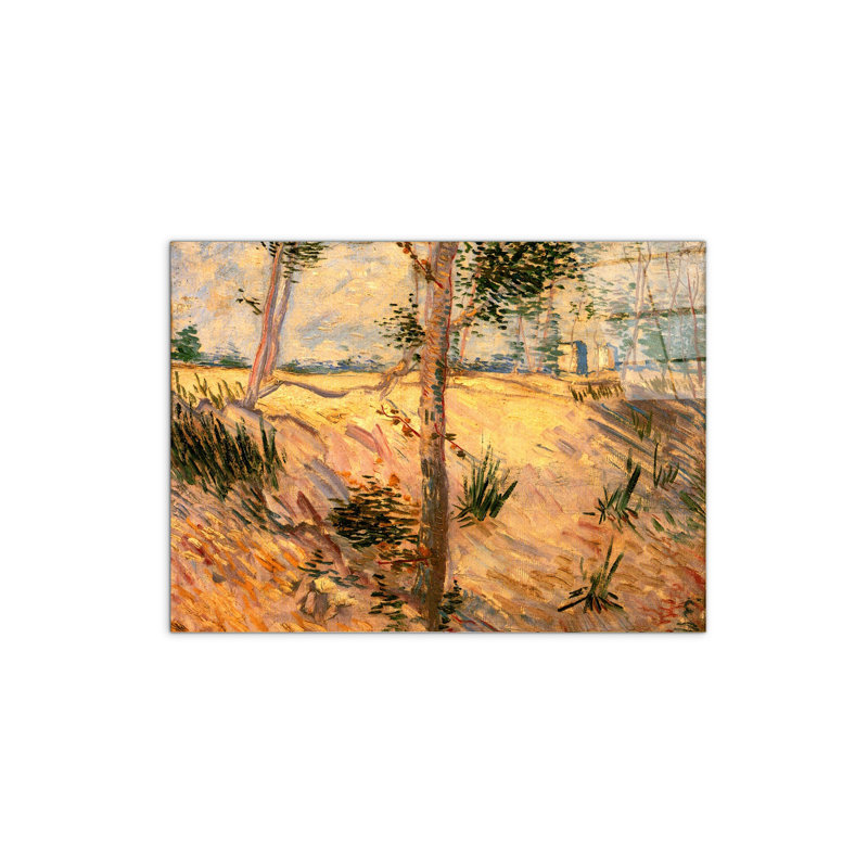 Trees in a Field on a Sunny Day by Van Gogh Vincent 57cm H X 76cm W CrystalArt Material Acrylic Glass Effect, Frameless Panel Lightweight Ready to Hang