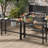 Amner Metal Base Dining Table-1725295400-1725295401