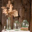 Vase de table en verre vert-368303149
