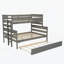 Lit en bois avec lit gigogne-115672707