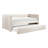 1Pc Daybed With Trundle Beige Fabric Upholstery Wooden Frame Modern Home Furniture-1191839329