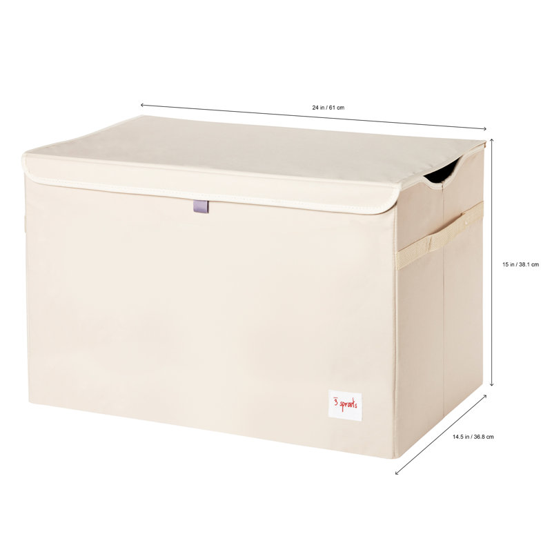 3 Sprouts Collapsible Toy Chest Storage Bin for Kids Playroom, Dinosaur