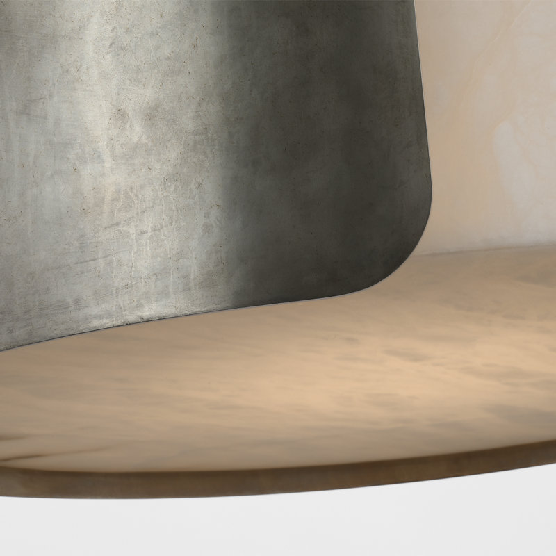 Anne-Marie Barton Armise 28" Drum Chandelier, Mottled Pewter
