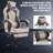 Ergonomic Gaming Chair With Massage, Footrest, Lumbar Support, And High Back PVC Leather - Grey-486074894-486074892