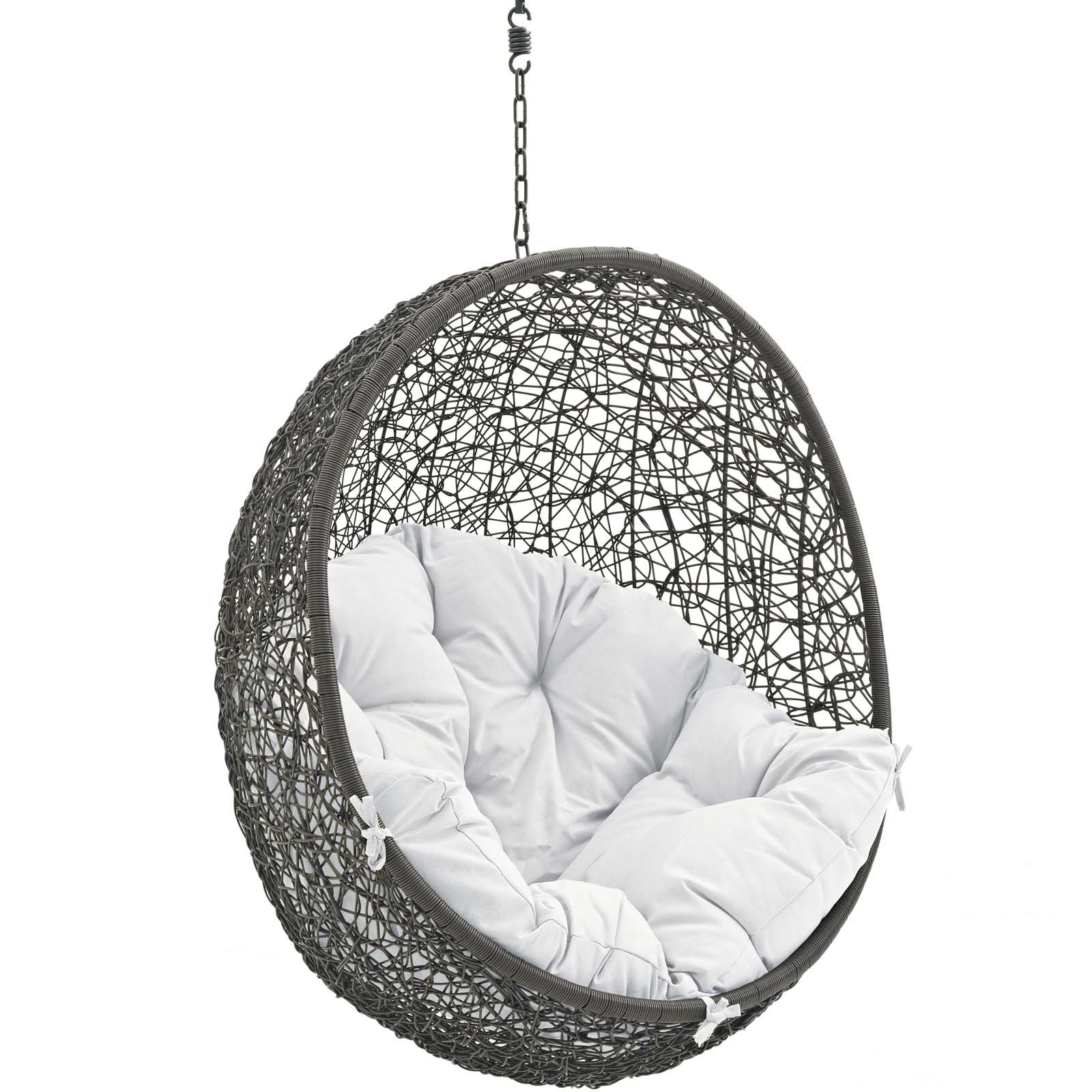 Modway Hide Swing Chair, Gray/White