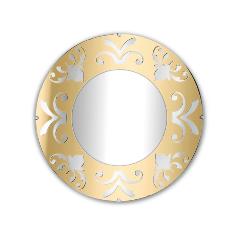 Aughe Acrylic Wall Mirror, Gold