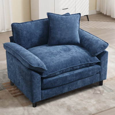 Fauteuil d'appoint surdimensionné en chenille