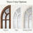 71" H x 31" W Solid Wood Window Pane Arch Full Length Mirror -1997694166